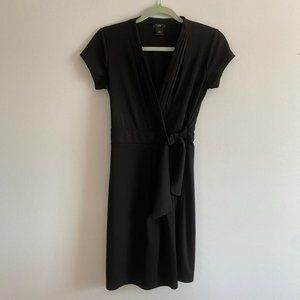 Ann Taylor Factory Black Wrap Dress (4P)
